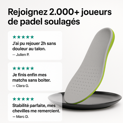 Semelles PadelBro - Jouez plus longtemps, sans douleur
